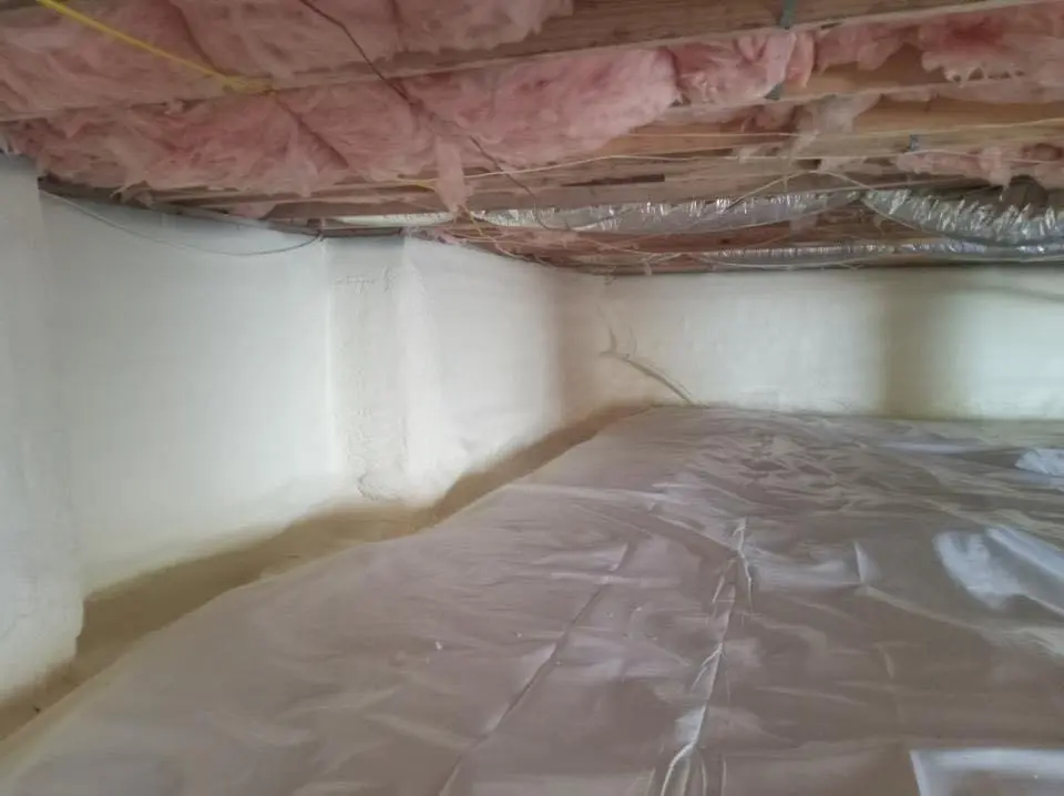 Crawl space encapsulation with closed-cell spray foam for Roof Maintenance in Bethany