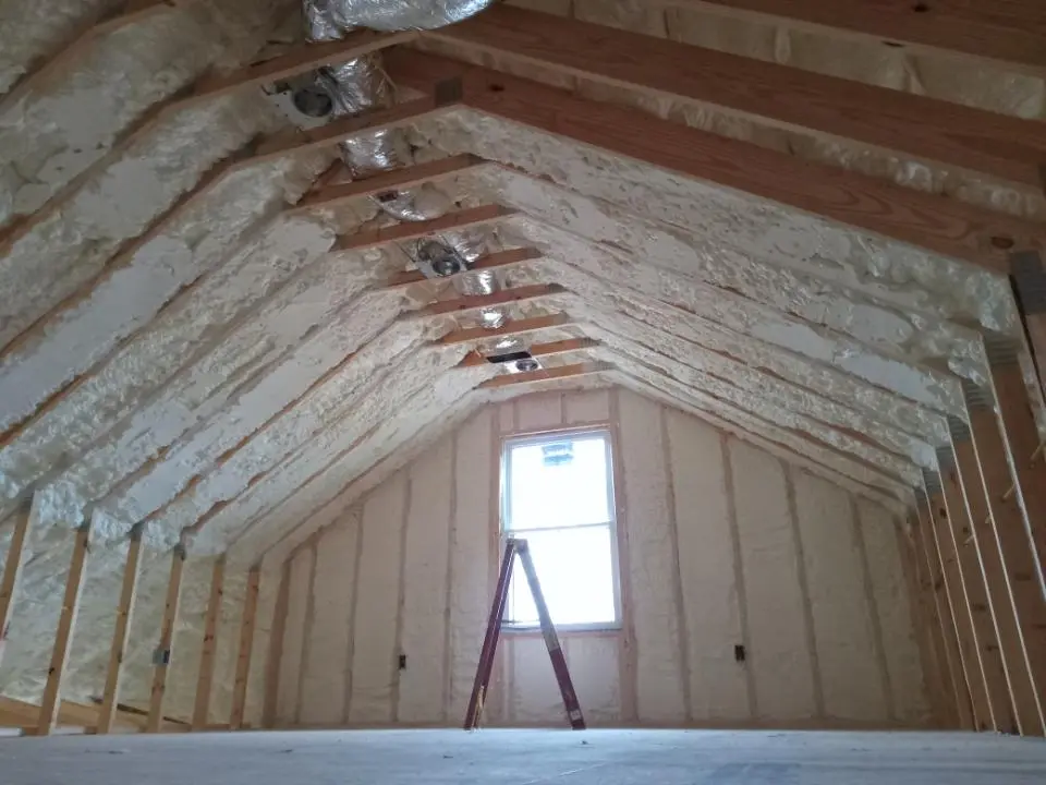 Spray foam roofing application for Crawl Space Insulation project in Bethany